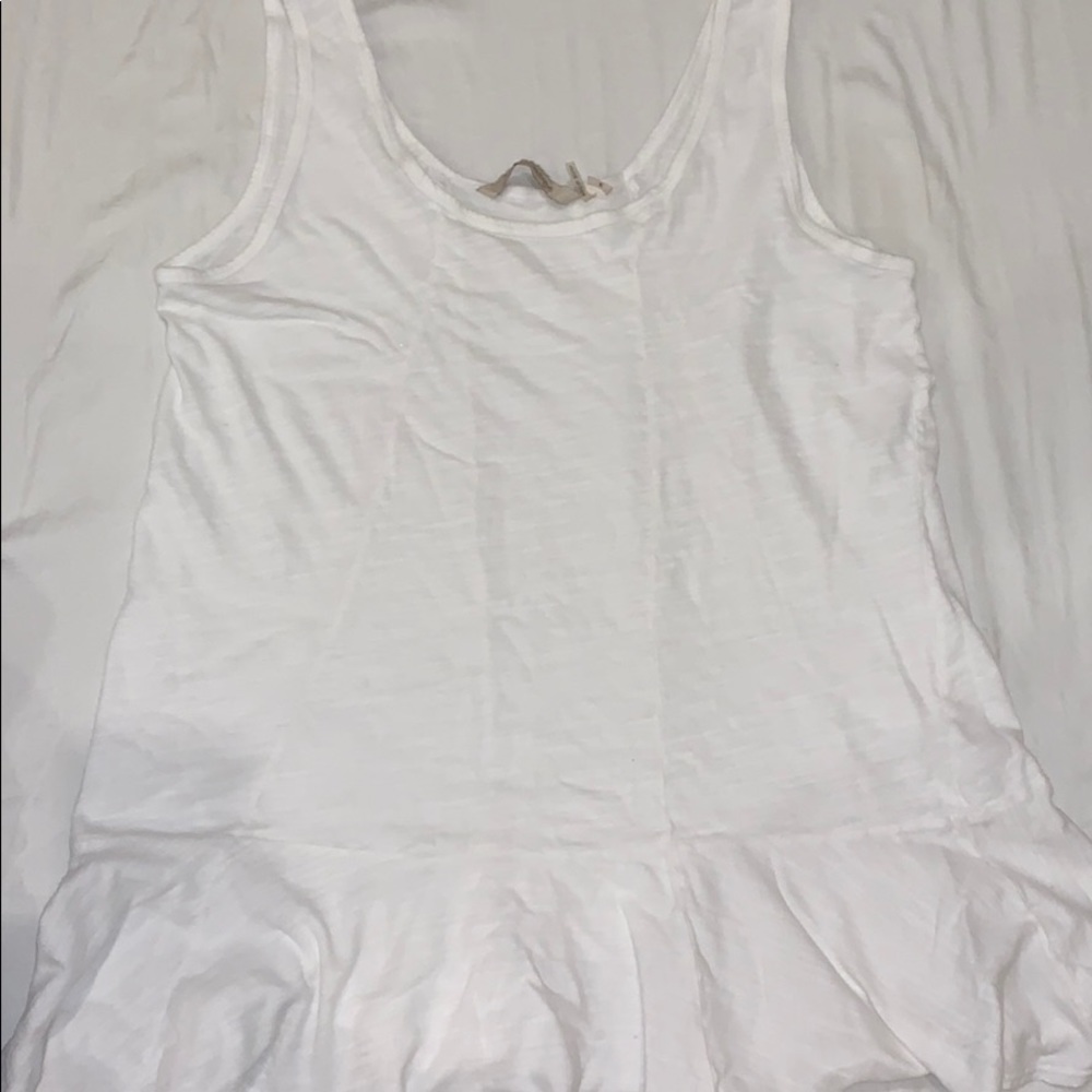 Anthropologie White Flowy Top